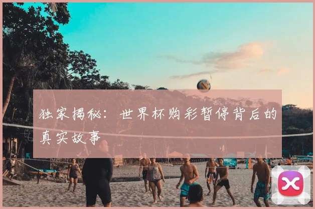 独家揭秘：世界杯购彩暂停背后的真实故事
